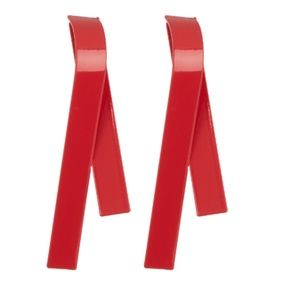 Red Abstract Earrings